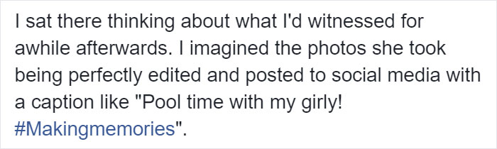 Woman Exposes 'Instagram Perfect' Mom After She Pays No Attention To Her Child At A Pool, Shows You Shouldn't Believe Social Media Woman Exposes 'Instagram Perfect' Mom After She Pays No Attention To Her Child At A Pool, Shows You Shouldn't Believe Social Media