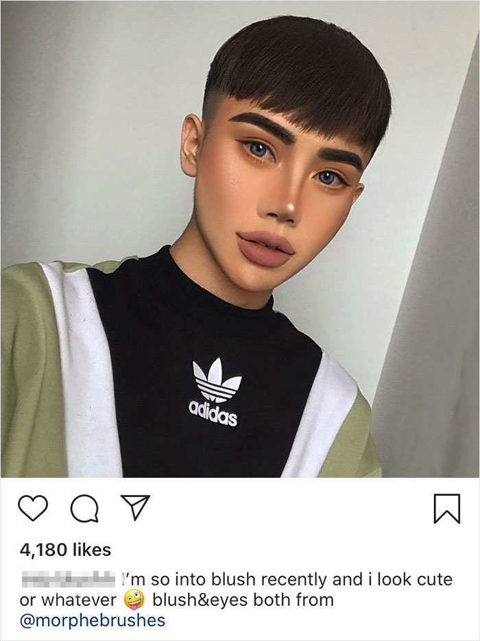 He Looks Like A Cgi Character. I Honestly Thought That’s What This Was, But His Whole Ig Is Extremely Edited Like This