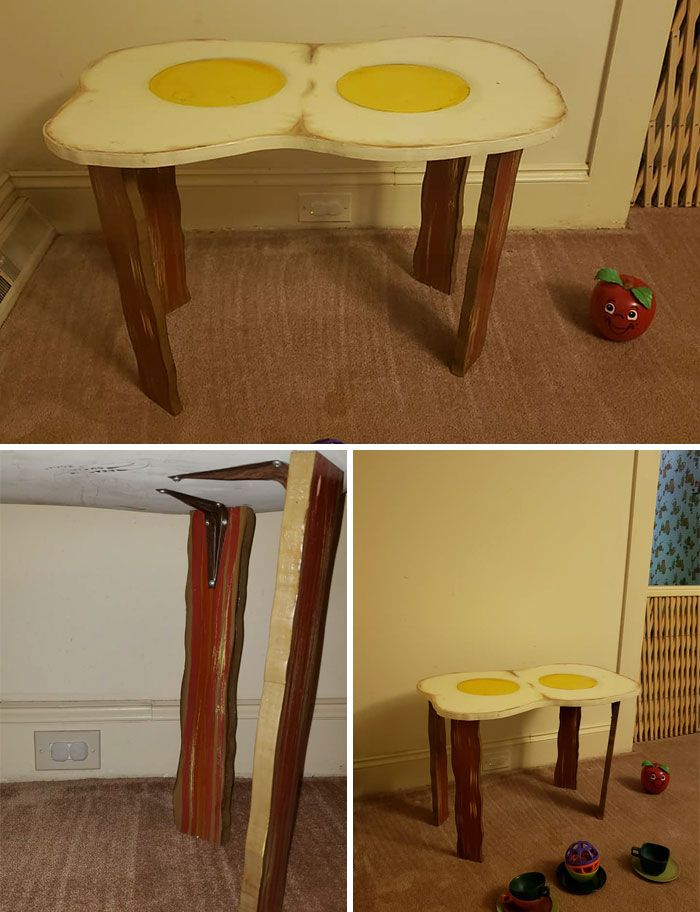 Behold: The "Breakfast Table." Yes, Those Are Bacon Legs