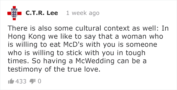 McDonald's In Hong Kong Offers Wedding Parties For Less Than $400 And This Couple Tried It Out McDonald's In Hong Kong Offers Wedding Parties For Less Than $400 And This Couple Tried It Out