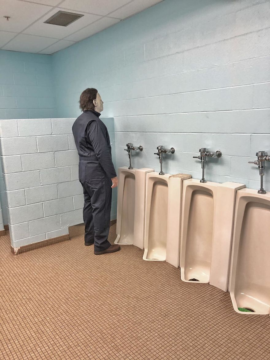 Stage Fright Often Happens In A Public Restroom, Michael. It’s Perfectly Normal.