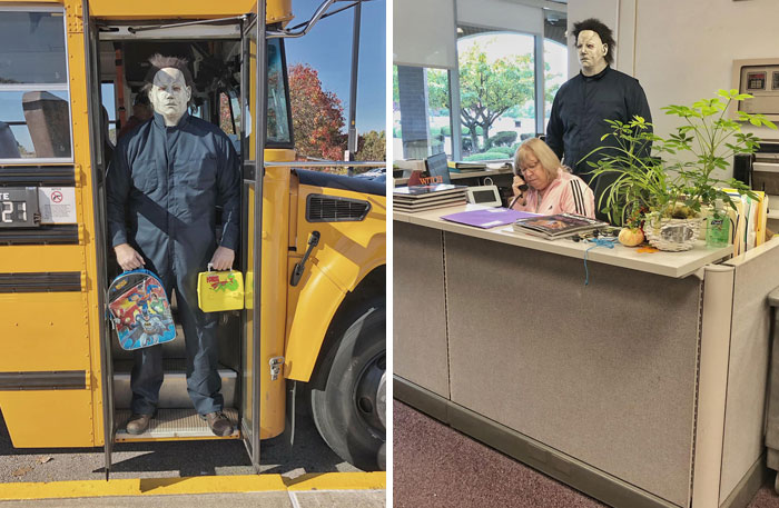 This Teacher Dresses Up As Michael Myers From The ‘Halloween’ Movie And Gets A Hilariously Scary Photoshoot (32 Pics)