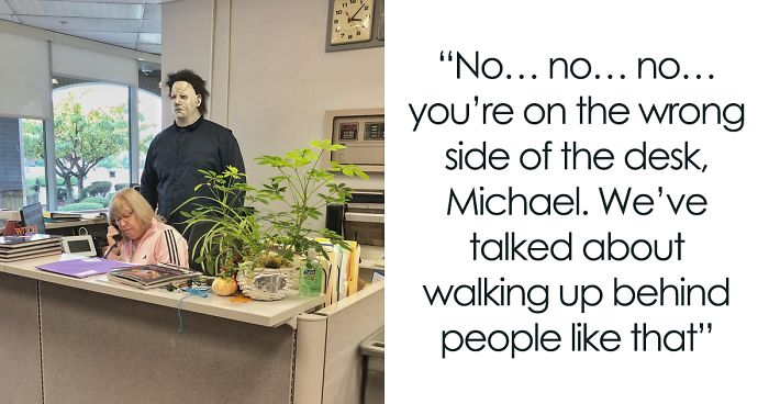 This Teacher Dresses Up As Michael Myers From The ‘Halloween’ Movie And Gets A Hilariously Scary Photoshoot (32 Pics)