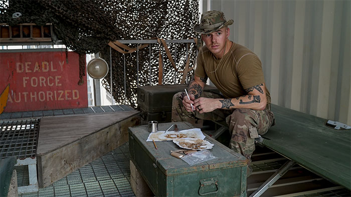 I Made Drawings Out Of Instant Coffee About My Memories From My Deployment (13 Pics)