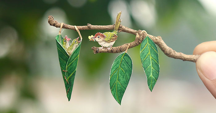 We Make Paper Cut Miniature Animals and One Takes 4 To 6 Hours To Complete