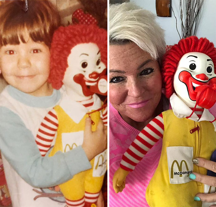 Me When I Was A Little Girl vs. Now. Found Him Again At A 2nd Hand Shop!