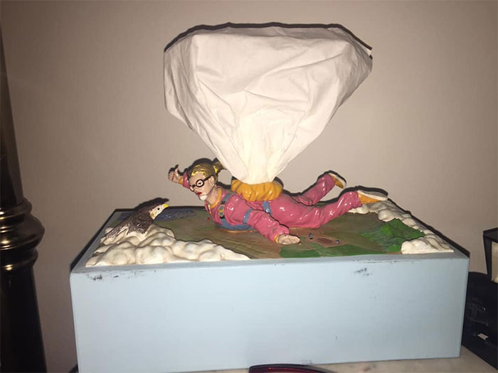 My Dads Tissue Box Cover. He’s Had It For Years. Bought From A Charity Shop In Ilfracombe, England