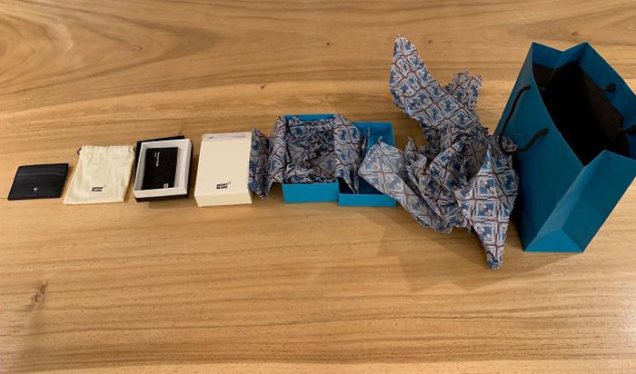 Packaging For A Card Holder I Got As A Gift