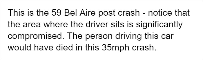 Argument That 'Old Steel Cars Were Better' Gets Shut Down With Simple Physics Argument That 'Old Steel Cars Were Better' Gets Shut Down With Simple Physics