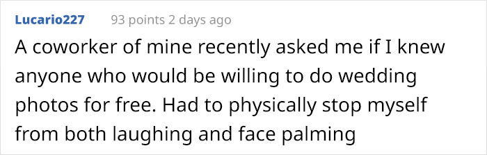 Photographer Shows How Absurd People Asking For Free Pics Are With An Ad Asking For Other Services For Free