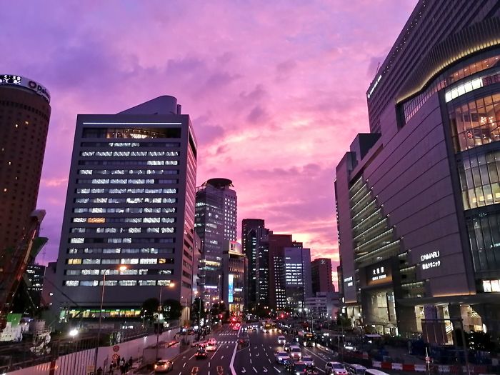 People In Japan Were Admiring The Incredibly Purple Sky, But It's A Sign Of A Typhoon