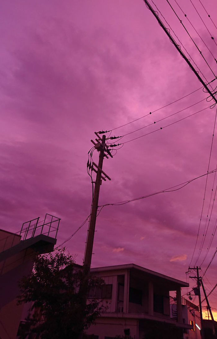 People In Japan Were Admiring The Incredibly Purple Sky, But It's A Sign Of A Typhoon
