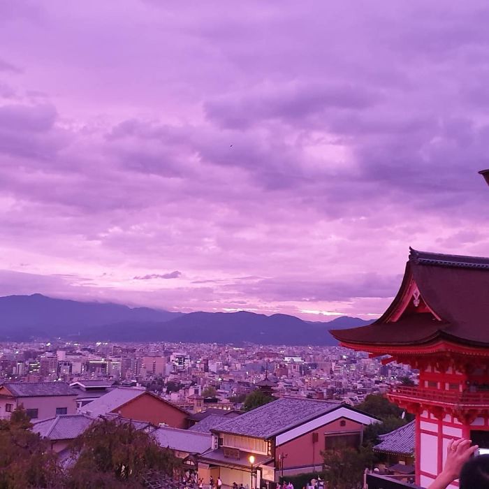 People In Japan Were Admiring The Incredibly Purple Sky, But It's A Sign Of A Typhoon