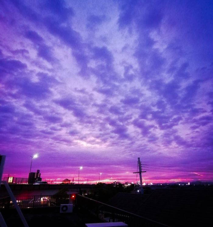 People In Japan Were Admiring The Incredibly Purple Sky, But It's A Sign Of A Typhoon