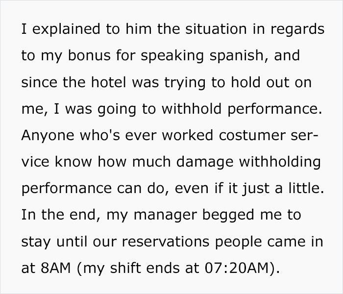 Employee Doesn&rsquo;t Get The Bonus Promised For A Foreign Language, Refuses To Use It When It&rsquo;s Needed The Most