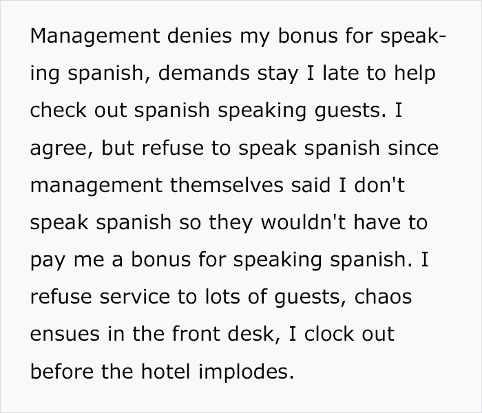 Employee Doesn&rsquo;t Get The Bonus Promised For A Foreign Language, Refuses To Use It When It&rsquo;s Needed The Most