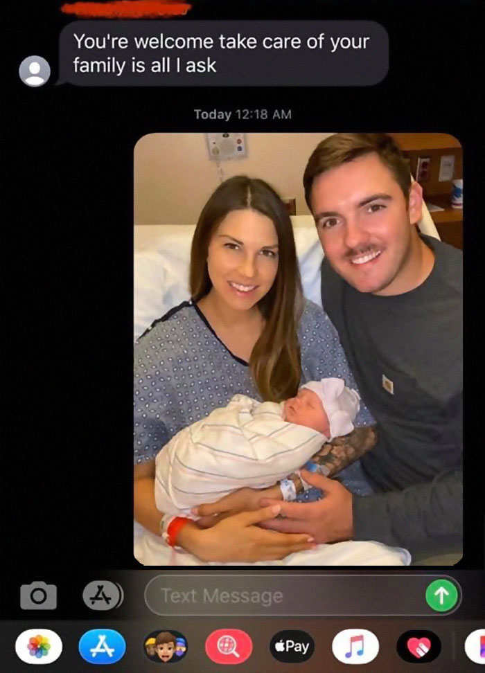 Random Guy Gets Accidentally Added To A Family Group Chat, Plays It Cool, Donates Money For The Parents-To-Be Random Guy Gets Accidentally Added To A Family Group Chat, Plays It Cool, Donates Money For The Parents-To-Be