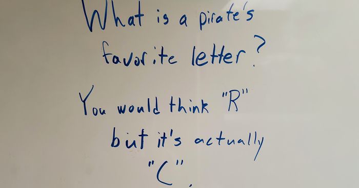 Guy Writes The Stupidest Jokes On A Board At Work Hoping Someone Will Stop Him One Day (24 Pics)