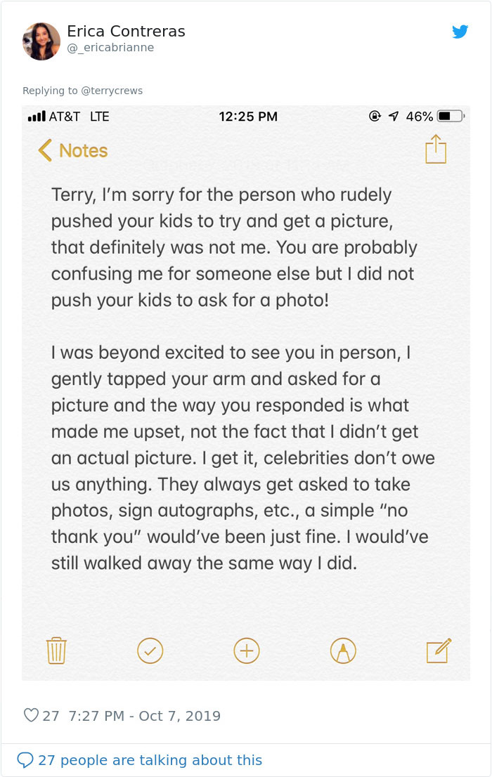 Entitled Fan Complains About Terry Crews Denying A Pic, He Responds And Tells The Real Story Entitled Fan Complains About Terry Crews Denying A Pic, He Responds And Tells The Real Story