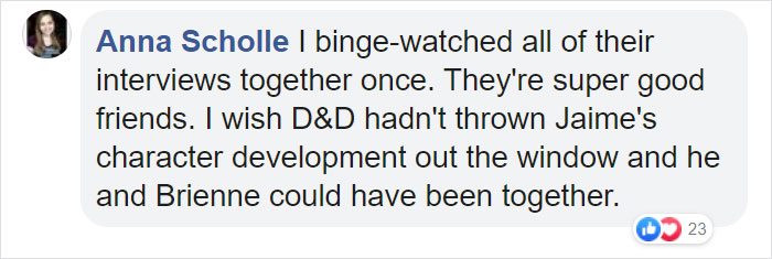 'Jaime Lannister' Has A Lovely Doll Of Brienne Of Tarth At Home, And It's As Sweet As It Sounds