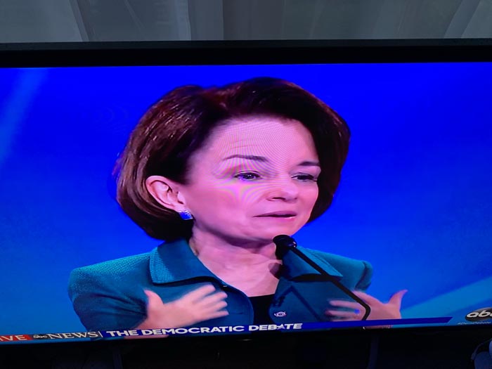 "Putting Your Phone Near The Top Of Your TV And Tilting It Down Turns The Candidates Into Debating Big Brains"