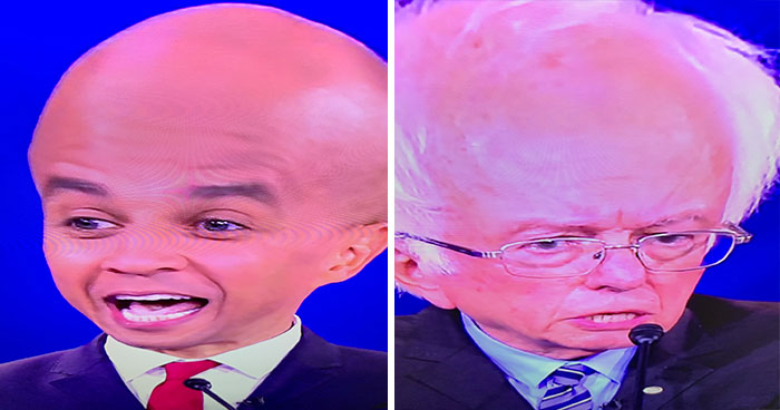 “Putting Your Phone Near The Top Of Your TV And Tilting It Down Turns The Candidates Into Debating Big Brains”