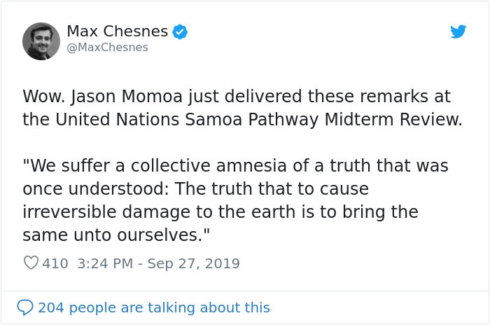 Jason Momoa Shames Humanity And Calls It A Disease At The UN Climate Summit, Now Some Say He Went Too Far