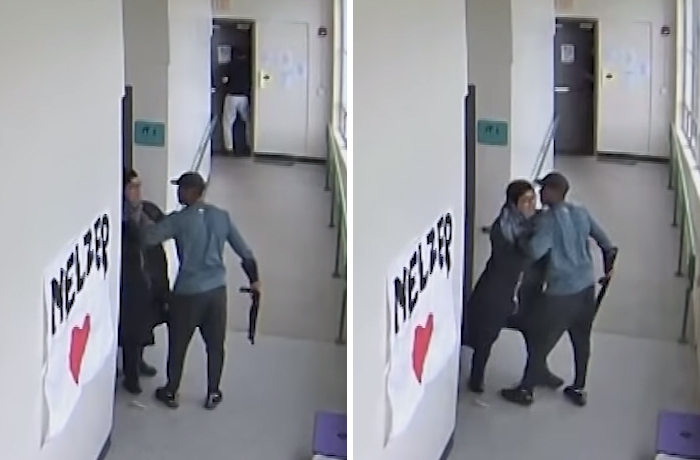 Oregon Football Coach Takes Gun From High School Student, Hugs Him In Emotional Video Oregon Football Coach Takes Gun From High School Student, Hugs Him In Emotional Video