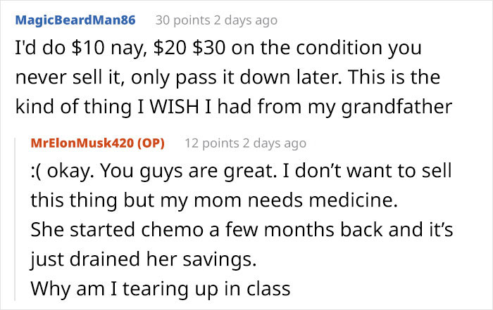 Guy Tries Selling His Grandfather's Tools To Pay For Mom's Cancer Treatment, People Don't Let Him Guy Tries Selling His Grandfather's Tools To Pay For Mom's Cancer Treatment, People Don't Let Him