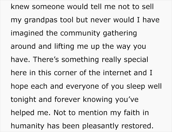 Guy Tries Selling His Grandfather's Tools To Pay For Mom's Cancer Treatment, People Don't Let Him