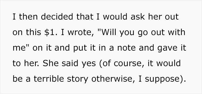 Guy Tries To Pay Back Girl $1, Turns Into A Back-And-Forth That Ends Up With Them Married With 3 Kids