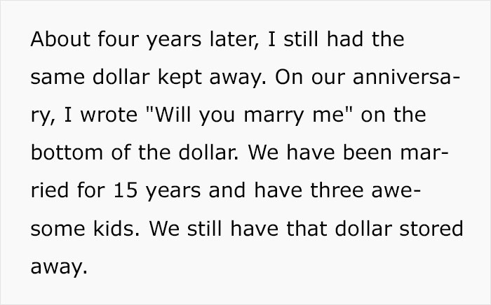 Guy Tries To Pay Back Girl $1, Turns Into A Back-And-Forth That Ends Up With Them Married With 3 Kids