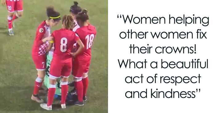 This Football Player’s Hijab Slipped Off So The Opposing Team Came To The Rescue