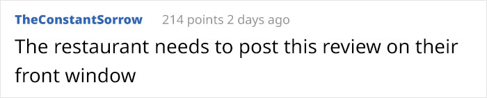 'Influencer' Expects To Get A Free Meal At This Restaurant 'For Exposure', Writes A Nasty One-Star Review When They Don't 'Influencer' Expects To Get A Free Meal At This Restaurant 'For Exposure', Writes A Nasty One-Star Review When They Don't