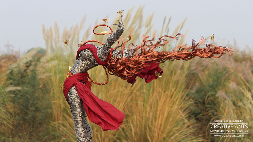 I Made A Sculpture Out Of Stainless Steel Wires Called "Viola"