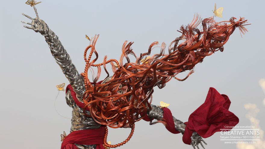 I Made A Sculpture Out Of Stainless Steel Wires Called "Viola"