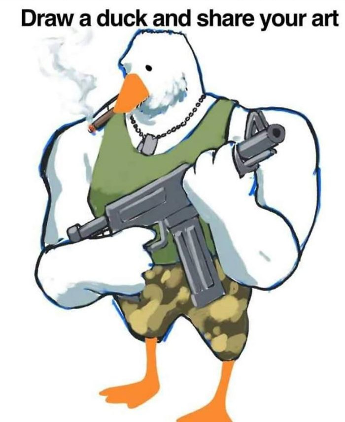 Drawing-Duck-People-Art