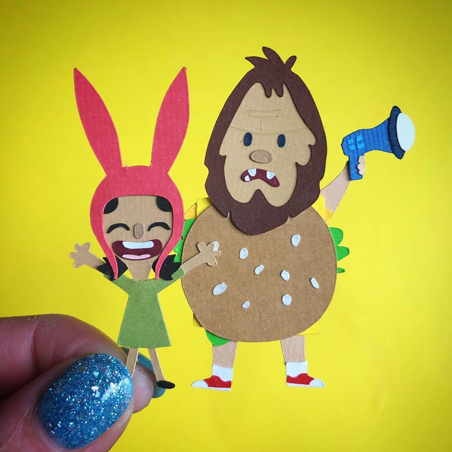 I Made A Huge Paper Art Scene Of The Characters From Bob's Burgers I Made A Huge Paper Art Scene Of The Characters From Bob's Burgers