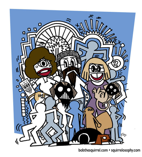 In The Style Of Artist Keith Haring