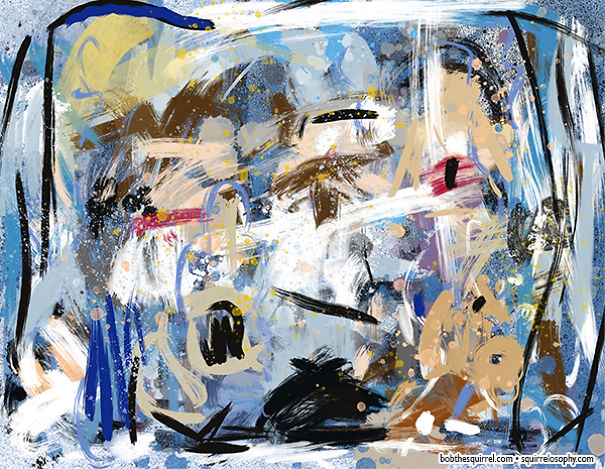 In The Style Of Artist Jackson Pollack