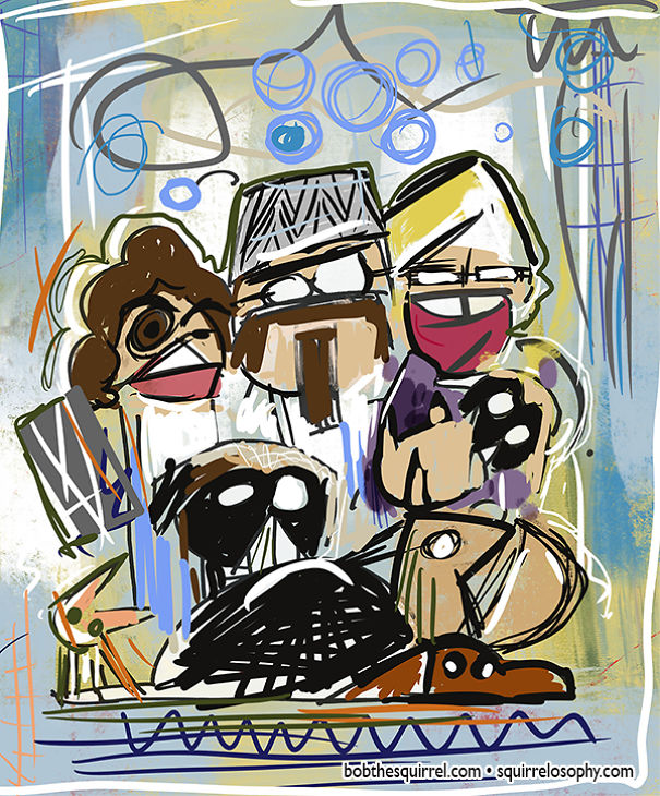 In The Style Of Artist Jean-Michel Basquiat