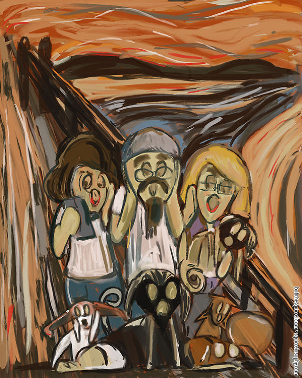 In The Style Of Artist Edvard Munch