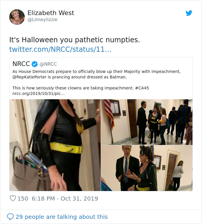 Congresswoman Shows Up To Impeachment Vote In Full Batgirl Costume And It Has Infuriated Some People Congresswoman Shows Up To Impeachment Vote In Full Batgirl Costume And It Has Infuriated Some People