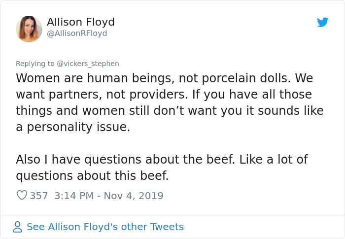 'Nice' Guy Is Disappointed At Women Choosing 'Losers' Instead Of 'Providers' Like Him, And The Comments Are Hilarious 'Nice' Guy Is Disappointed At Women Choosing 'Losers' Instead Of 'Providers' Like Him, And The Comments Are Hilarious