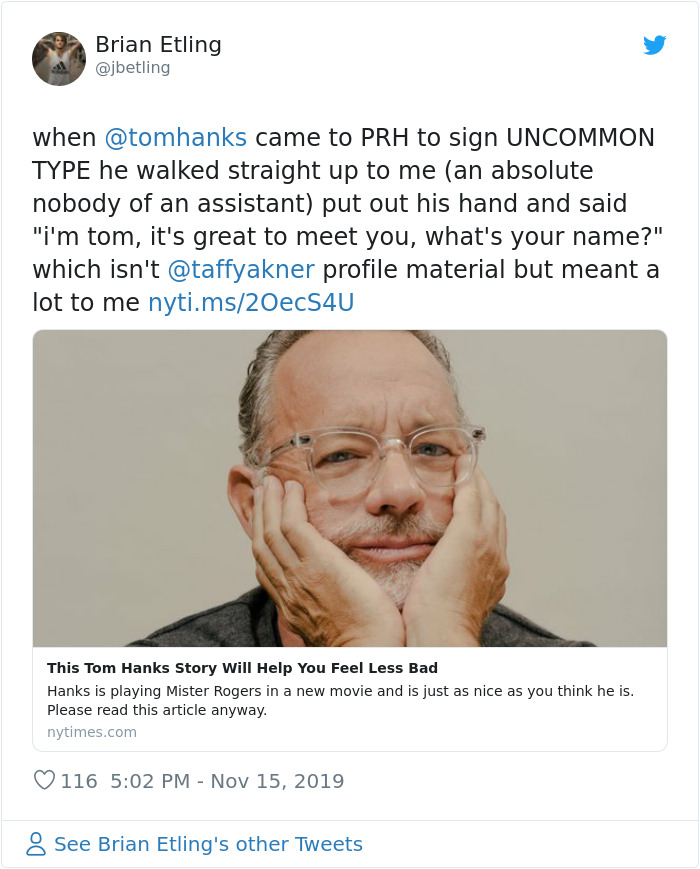 Tom Hanks Is The Nicest Guy In Hollywood And People Are Sharing The Reasons Why