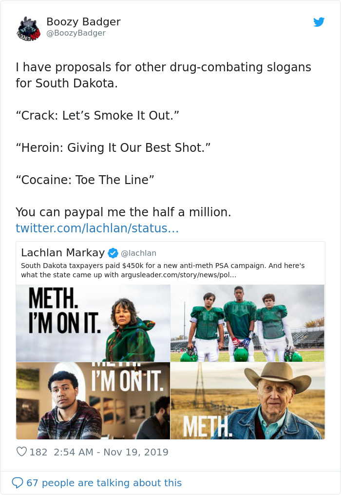 South Dakota Spends $450k On An Antidrug Campaign Which Says That Everyone In The State Is On Meth