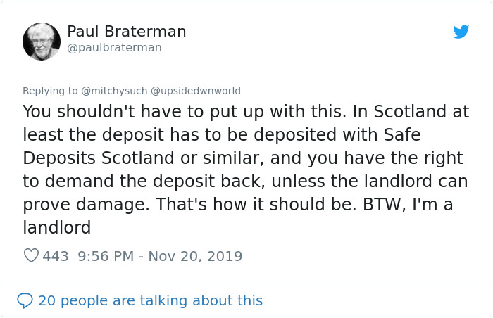 Jerk Landlord Accidentally Reveals Why Some Landlords Never Give Back Your Deposit