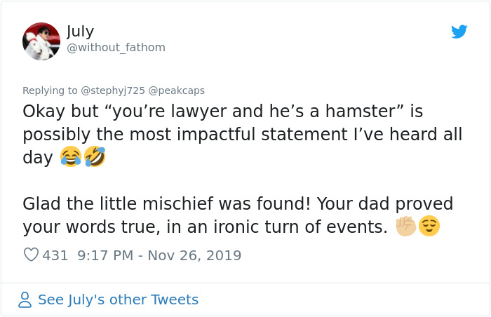 Dad Loses Daughter's Hamster, And His Freak-Out Texts Reveal How Pure His Heart Really Is