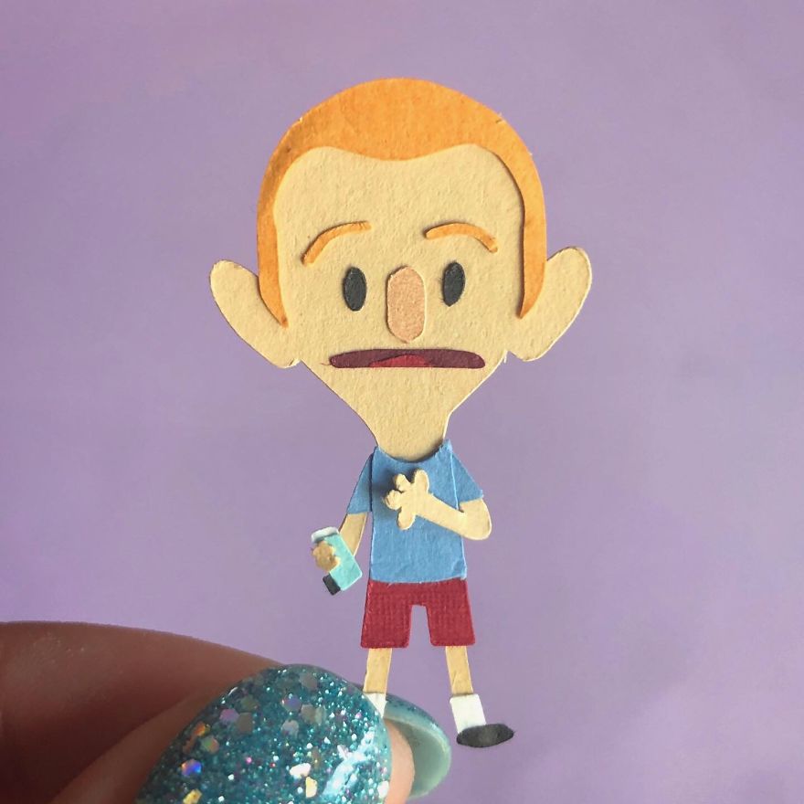 I Made A Huge Paper Art Scene Of The Characters From Bob's Burgers