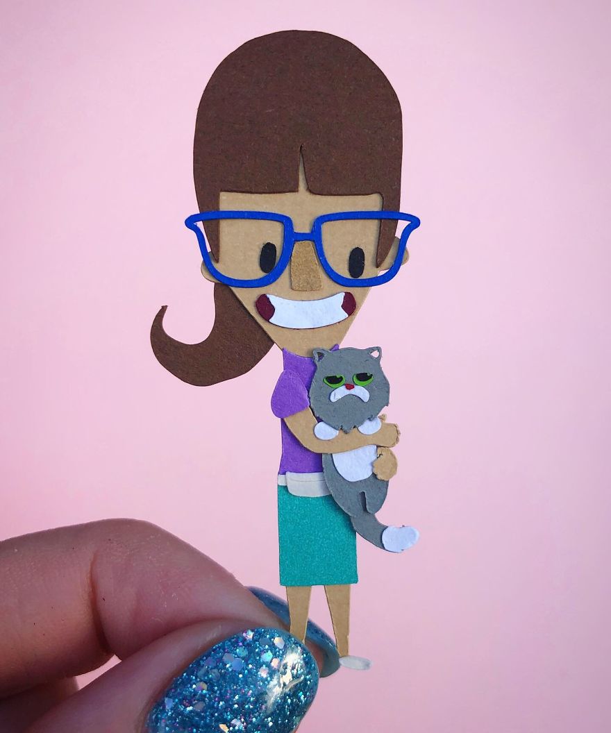 I Made A Huge Paper Art Scene Of The Characters From Bob's Burgers